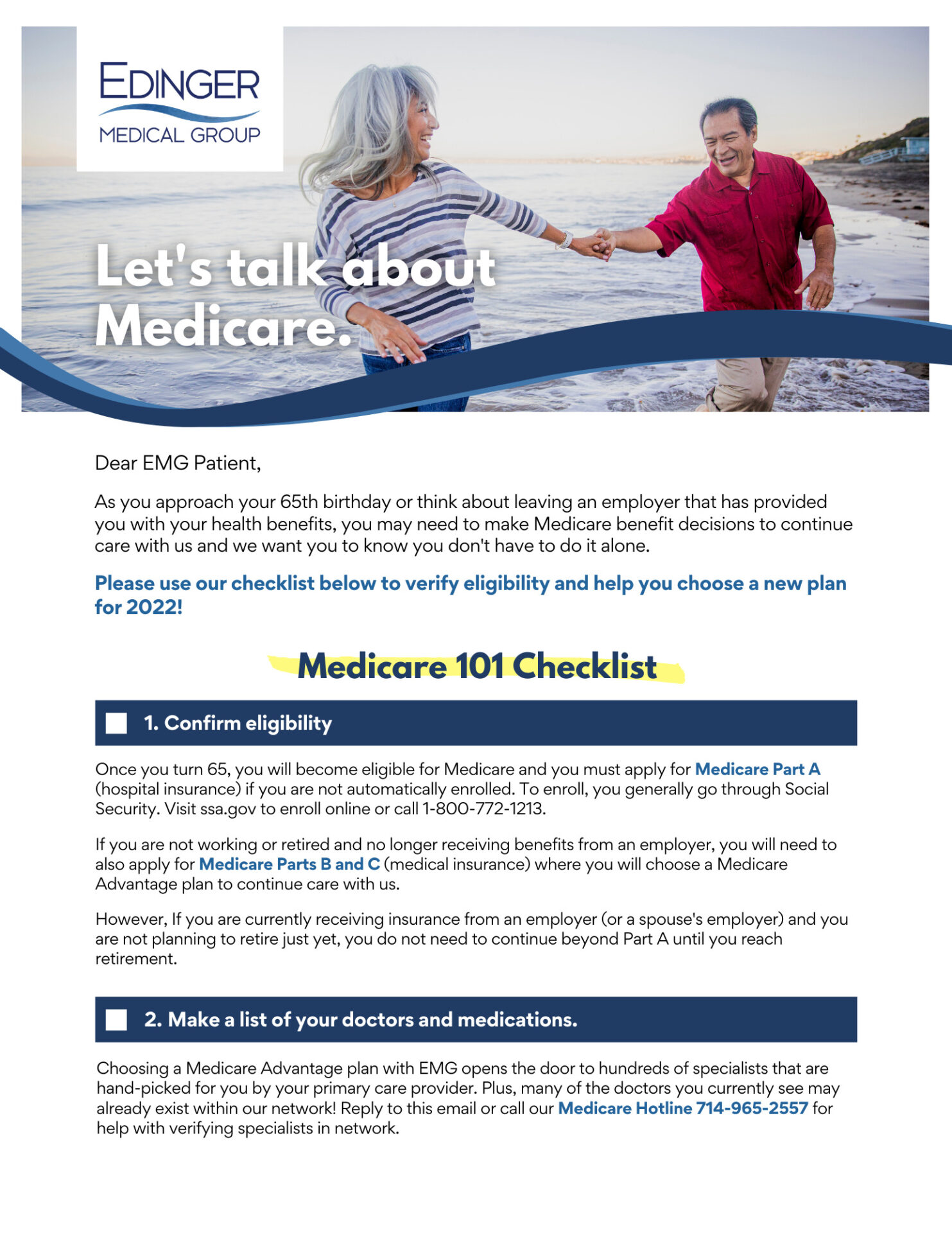 Medicare checklist 1